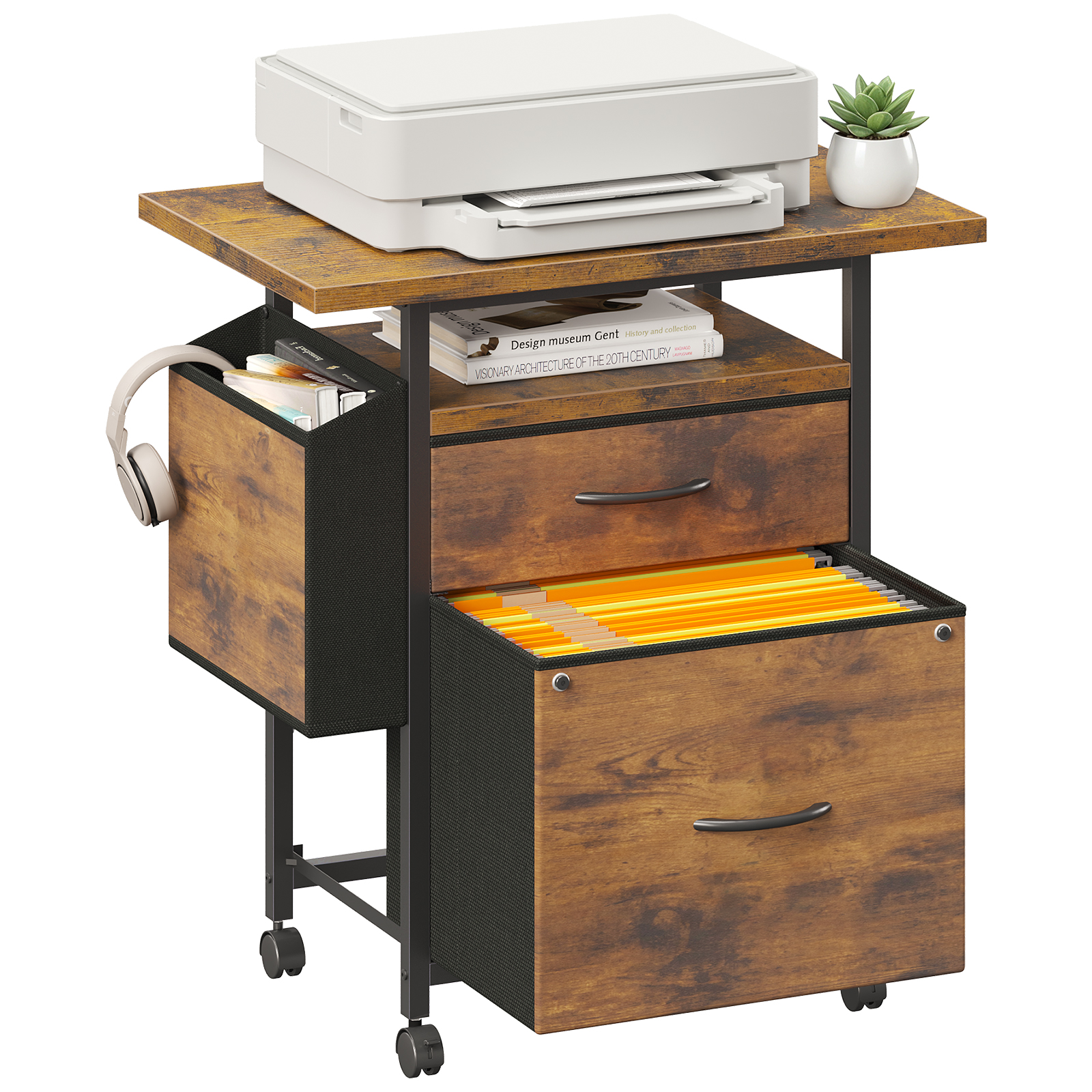 JHK Mobile File Cabinet with 2 - Commercial Fabric Printing Machine avis et prix