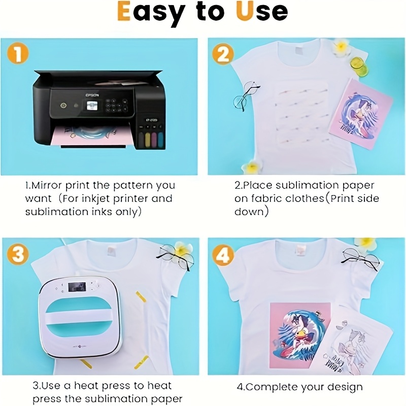 100 Sheets A4 Sublimation Pape - Commercial Fabric Printing Machine avis et prix