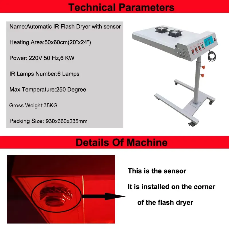 Temperature Control Flash Drye - Flash Dryer Screen Print avis et prix