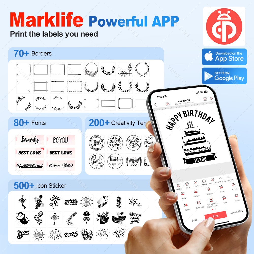 P50 Marklife 20-50mm Thermal L - Commercial Printing Machine Price avis et prix
